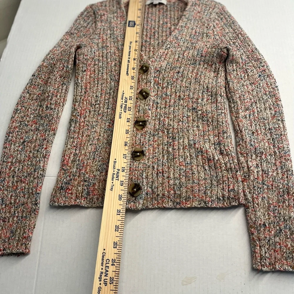 Madewell Marlbed Shrunken Ribbed Cardigan Sweater XS V-Neck - Picture 5 of 9